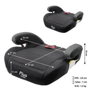 Автокрісло-бустер CARRELLO Plus CRL-16007 Storm Grey+направляючий ремінь