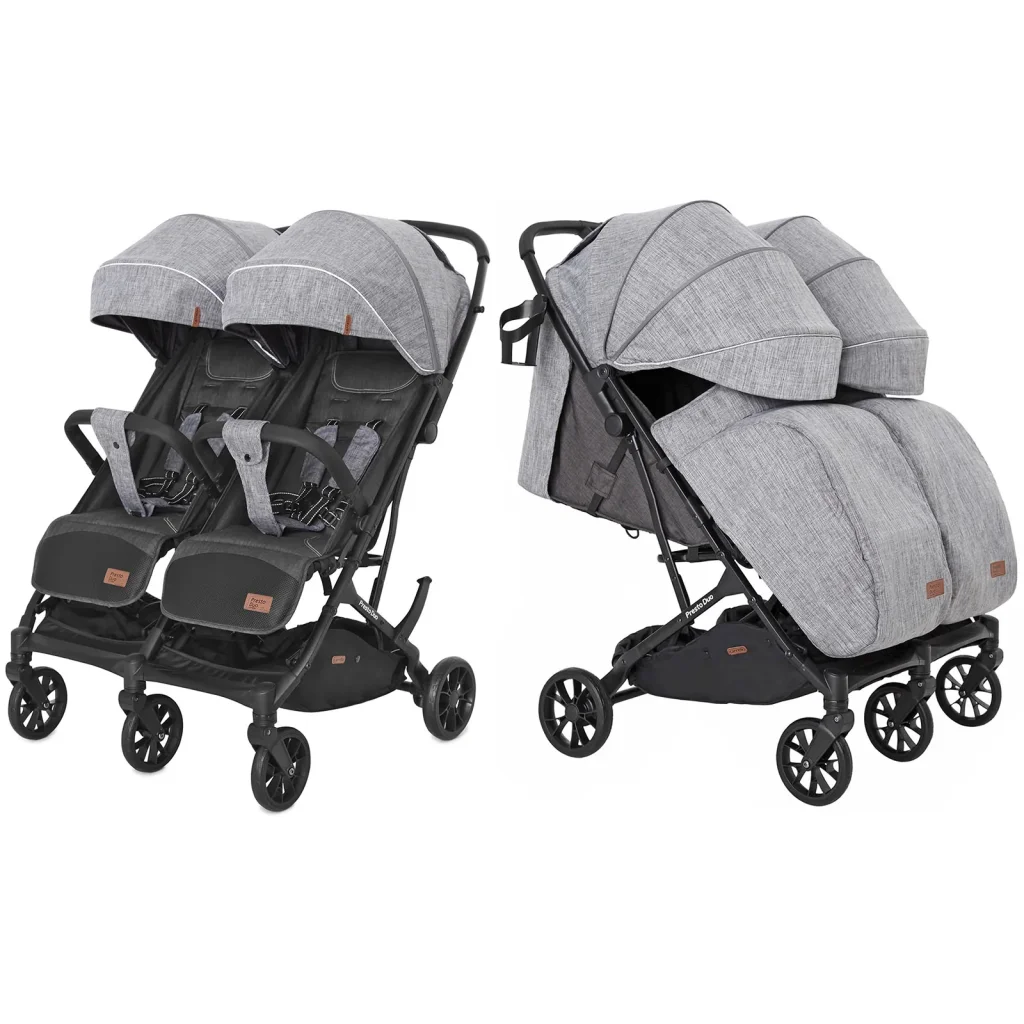 Прогулянкова коляска CARRELLO Presto Duo CRL-5506 Pitch Grey +дощовик