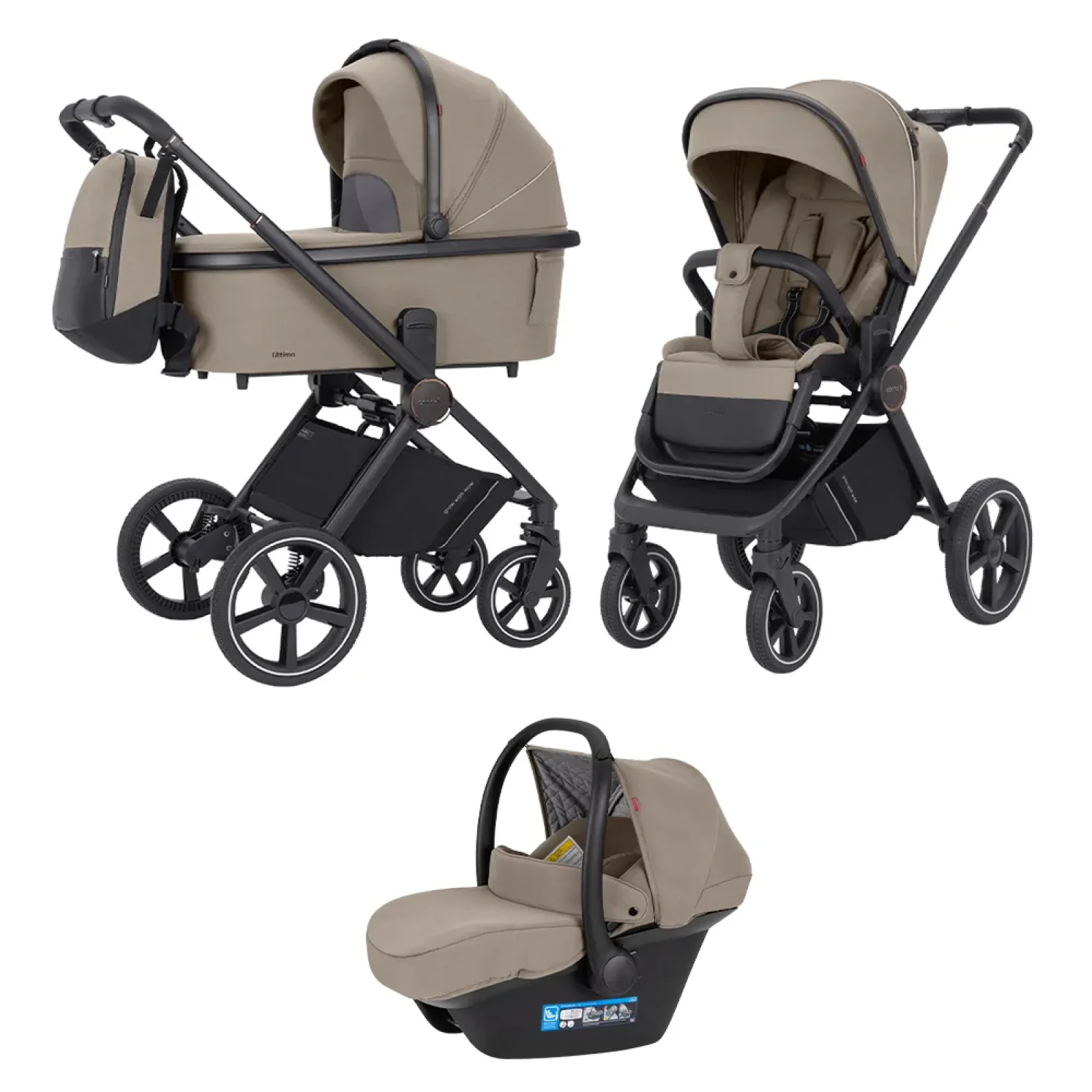 Коляска універсальна CARRELLO Ultimo CRL-6519 (3in1) Pearl Beige