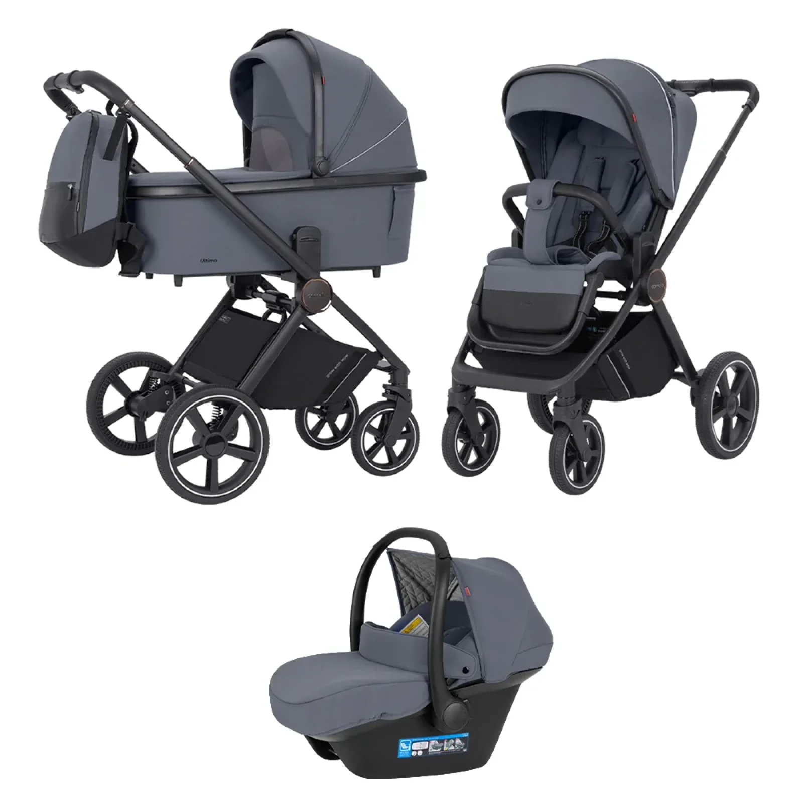 Коляска універсальна CARRELLO Ultimo CRL-6519 (3in1) Cool Grey