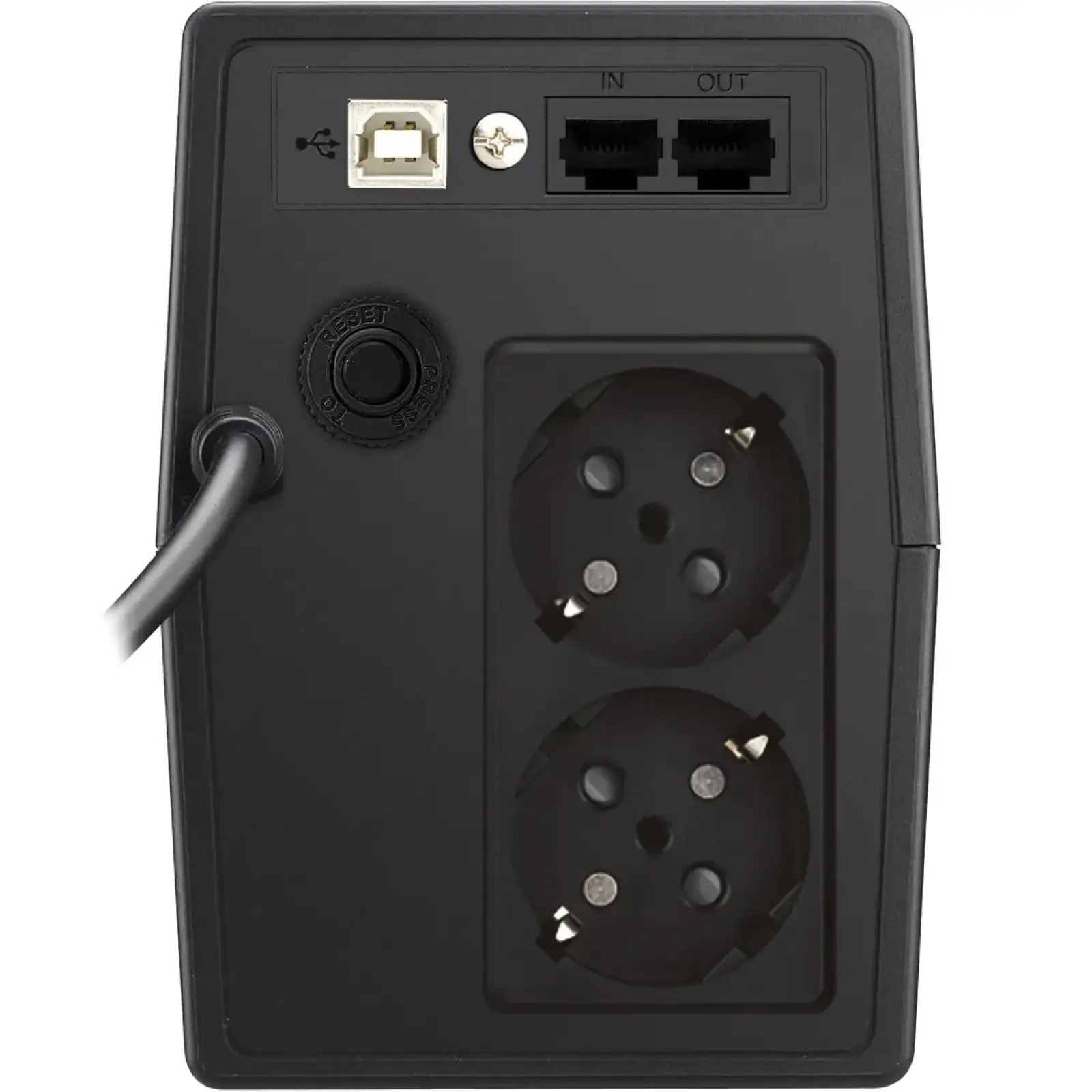 ДБЖ FSP FP850, 850ВА/480Вт, Lin-Int, USB/RJ45, Schuko*2, AVR, Black (PPF4801102) UA