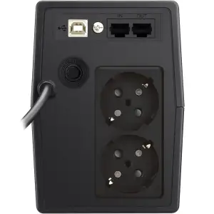 ДБЖ FSP FP850, 850ВА/480Вт, Lin-Int, USB/RJ45, Schuko*2, AVR, Black (PPF4801102) UA