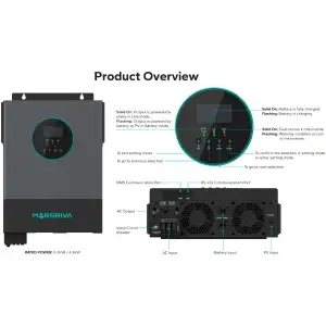 Інвертор Marsriva OFF-G 4.2 kW 230V RS232/RS485 CE PF1 VOL VM III 4.2KW TWIN-24V, include wifi (MR-SPH4200 TWIN) UA