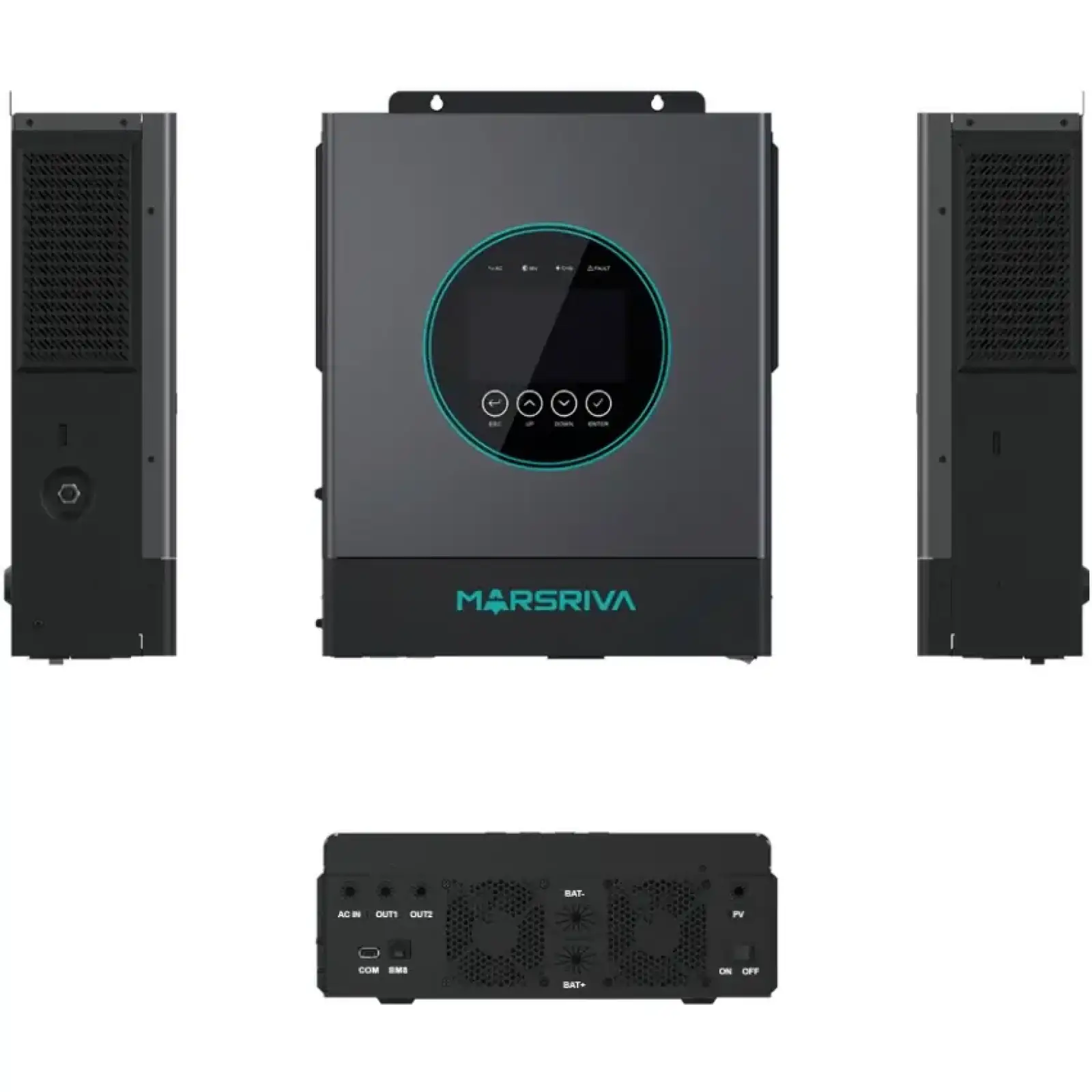 Інвертор Marsriva OFF-G 6.5 kW 230V RS232/RS485 CE PF1 VOL VM III 6.5KW TWIN-48V, include wifi (MR-SPF6.5K-LP1-TL20E) UA