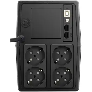 ДБЖ FSP FP1000, 1000ВА/600Вт, Lin-Int, USB/RJ45, Schuko*4, AVR, Black (PPF6000614) UA