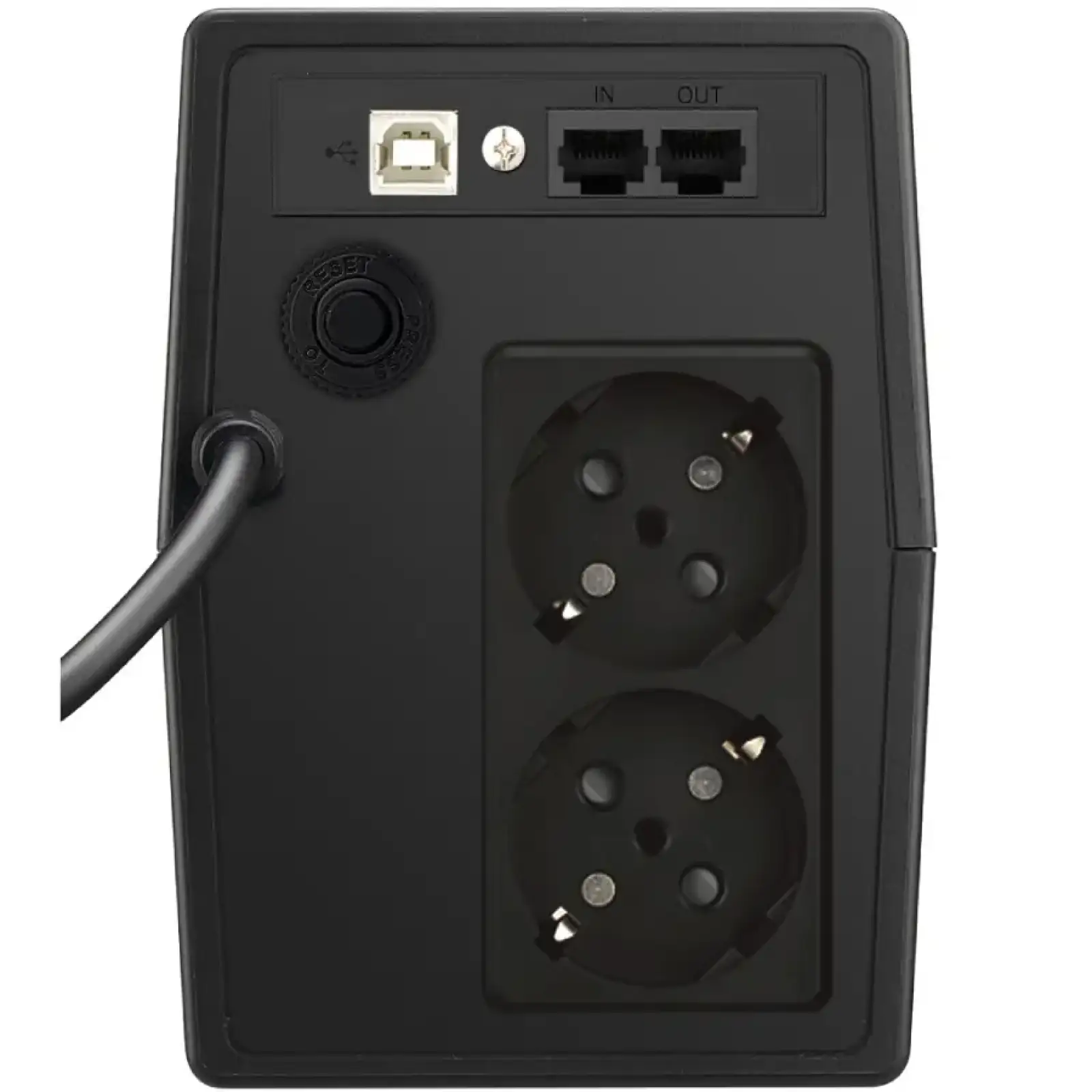 ДБЖ FSP FP650, 650VA/360W, Schuko*2, USB + RJ45, 230V/50Hz, Black (PPF3601402) UA
