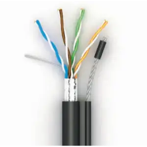 Кабель UTP Cat-5e Ok-NET (бухта 305м) для зовн.прокл., з тросом (49223M305) UA