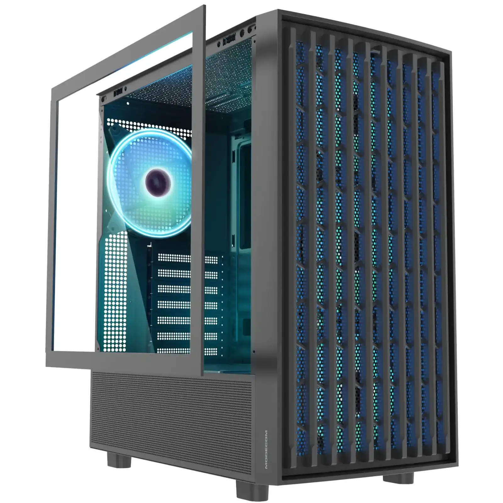 Корпус Modecom BREEZE BLACK USB 3.0x2 USB-Cx1 ARGB 4x140mm fans без Блок питания ATX (AT-BREEZE-MG-ARGB-10-0000) UA