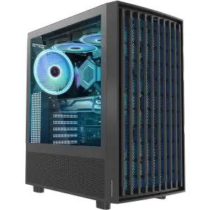 Корпус Modecom BREEZE BLACK USB 3.0x2 USB-Cx1 ARGB 4x140mm fans без Блок питания ATX (AT-BREEZE-MG-ARGB-10-0000) UA