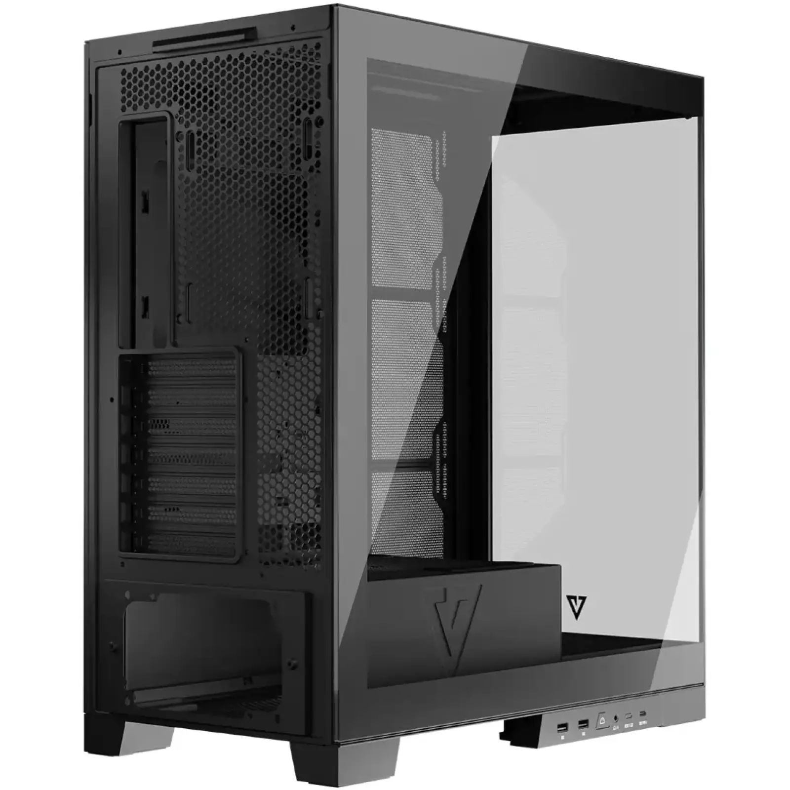 Корпус Modecom VOLCANO SPACE APEX w/o fans MIDI USB 3.0x2+TYPE-C BLACK без Блок питания ATX (AT-SPACE-PG-NF-10-000000) UA