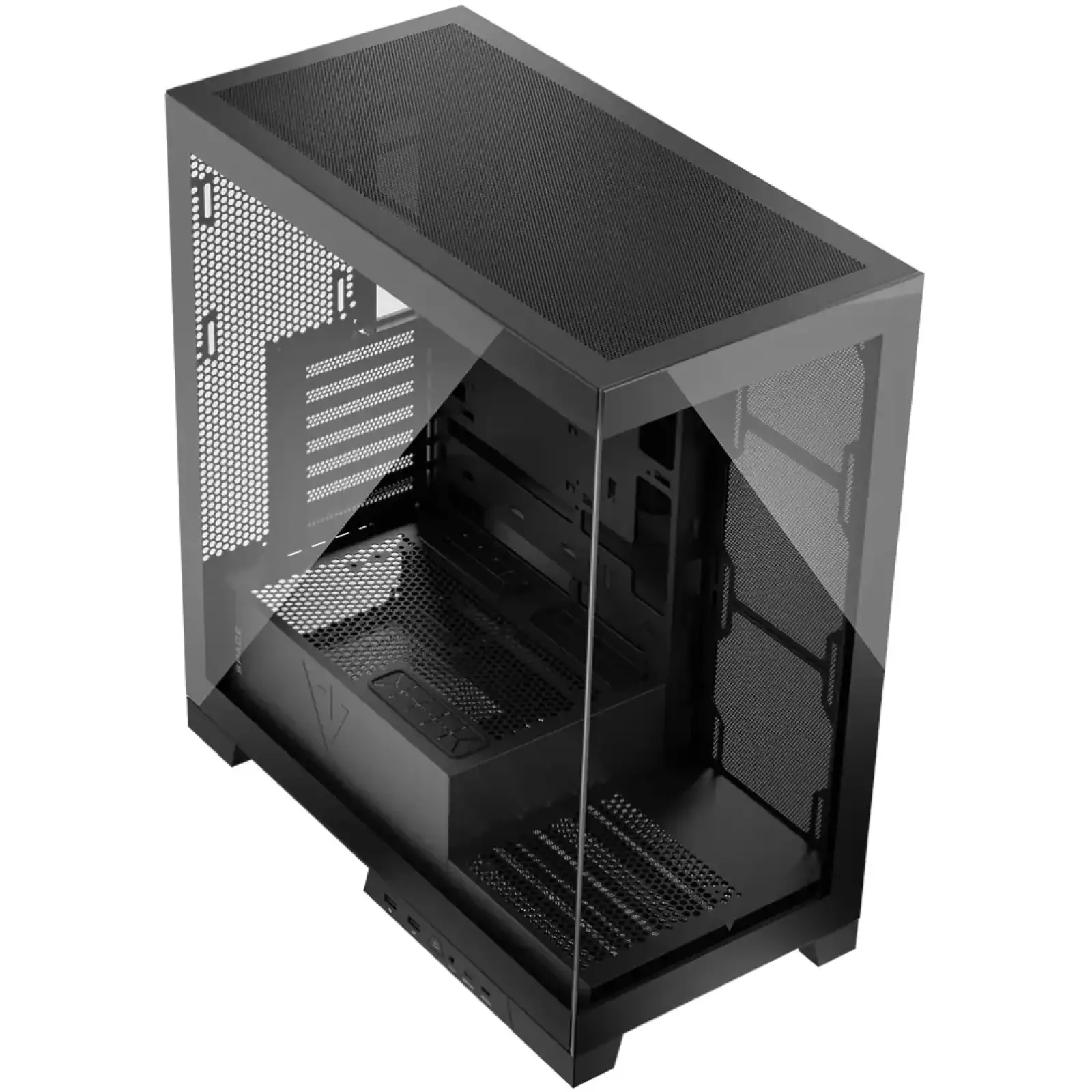Корпус Modecom VOLCANO SPACE APEX w/o fans MIDI USB 3.0x2+TYPE-C BLACK без Блок питания ATX (AT-SPACE-PG-NF-10-000000) UA