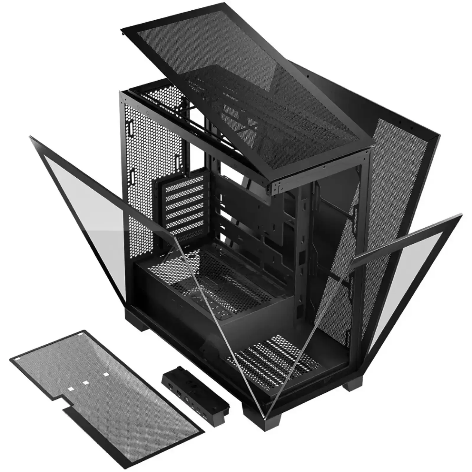 Корпус Modecom VOLCANO SPACE APEX w/o fans MIDI USB 3.0x2+TYPE-C BLACK без Блок питания ATX (AT-SPACE-PG-NF-10-000000) UA
