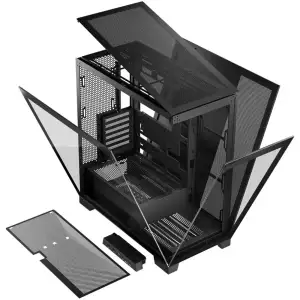 Корпус Modecom VOLCANO SPACE APEX w/o fans MIDI USB 3.0x2+TYPE-C BLACK без Блок питания ATX (AT-SPACE-PG-NF-10-000000) UA