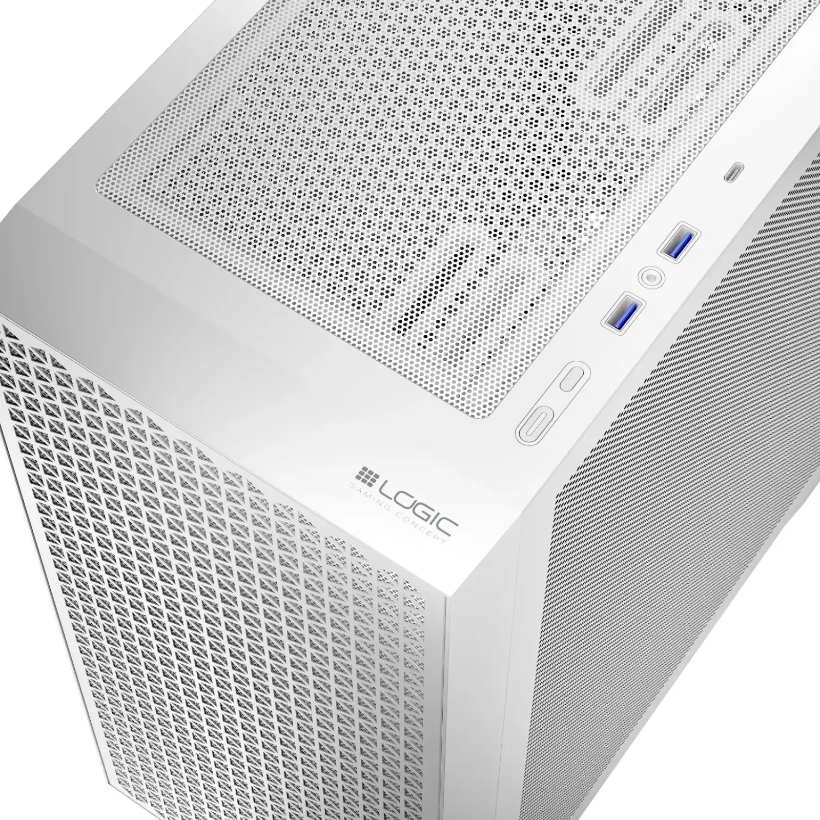 Корпус LogicConcept DART PRO MIDI WHITE MESH fans 4x120mm без Блок живлення ATX (AT-DART-PRO-0000-20) UA