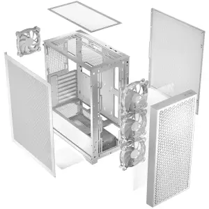 Корпус LogicConcept DART PRO MIDI WHITE MESH fans 4x120mm без Блок живлення ATX (AT-DART-PRO-0000-20) UA