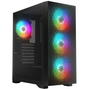 Корпус LogicConcept DART PRO ARGB MIDI BLACK MESH fans 4x120mm без Блок живлення ATX (AT-DART-PRO-ARGB-10) UA
