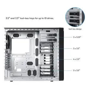 Корпус Chieftec UNI BW-01B-OP, без БЖ, 1x USB Type C, 1 x USB3.0, ATX, Black UA