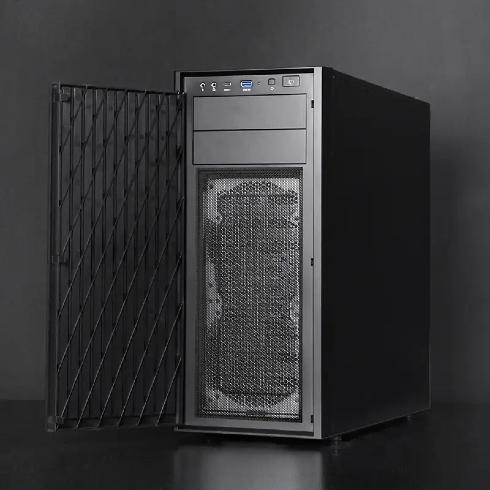 Корпус Chieftec UNI BW-01B-OP, без БЖ, 1x USB Type C, 1 x USB3.0, ATX, Black UA