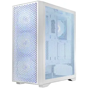 Корпус LogicConcept DART PRO ARGB MIDI WHITE MESH fans 4x120mm без Блок живлення ATX (AT-DART-PRO-ARGB-20) UA