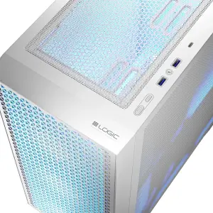 Корпус LogicConcept DART PRO ARGB MIDI WHITE MESH fans 4x120mm без Блок живлення ATX (AT-DART-PRO-ARGB-20) UA
