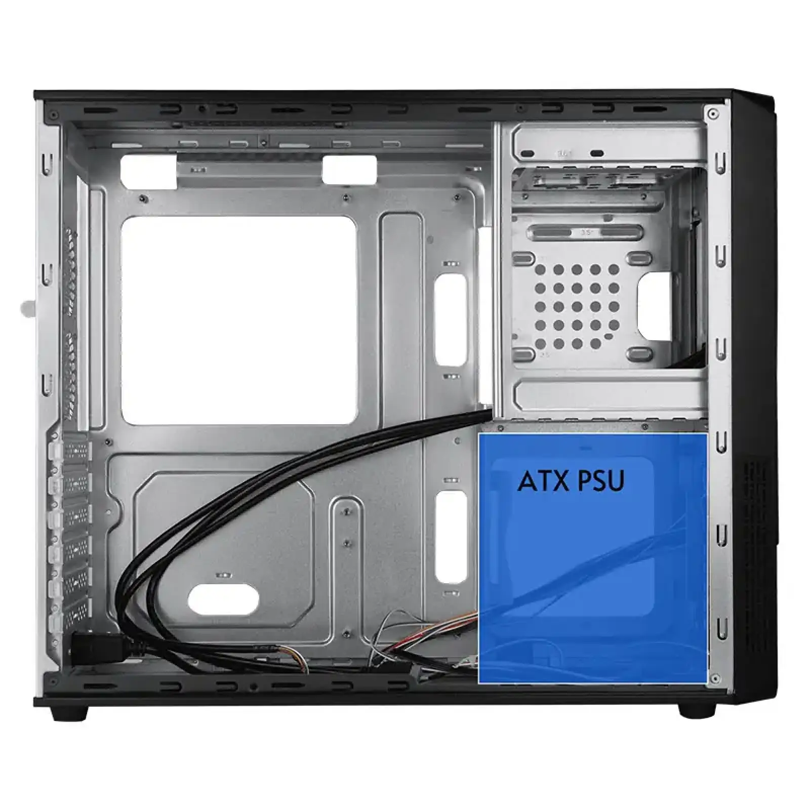 Корпус Chieftec UNI UC-03B-OP, без БЖ, ATX, Black UA