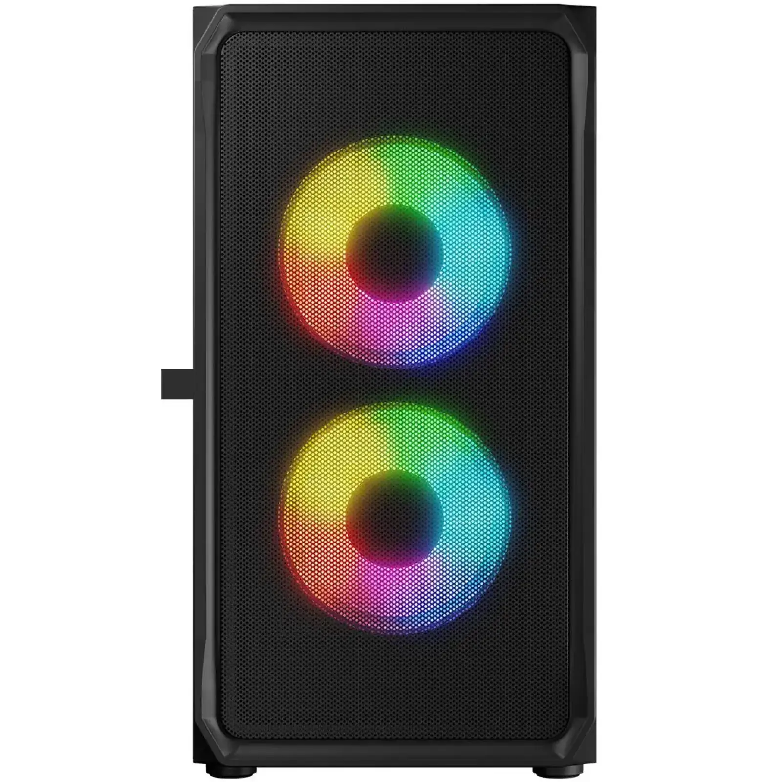 Корпус LogicConcept PORTOS MESH+GLASS ARGB fans 3x120mm BLACK без Блок живлення mATX (AM-PORTOS-10-0000000-0002) UA