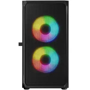 Корпус LogicConcept PORTOS MESH+GLASS ARGB fans 3x120mm BLACK без Блок живлення mATX (AM-PORTOS-10-0000000-0002) UA