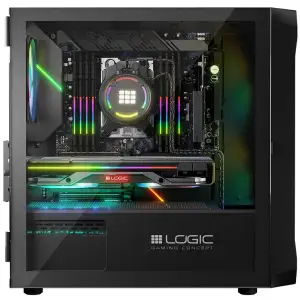 Корпус LogicConcept PORTOS MESH+GLASS ARGB fans 3x120mm BLACK без Блок живлення mATX (AM-PORTOS-10-0000000-0002) UA