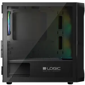 Корпус LogicConcept PORTOS MESH+GLASS ARGB fans 3x120mm BLACK без Блок живлення mATX (AM-PORTOS-10-0000000-0002) UA