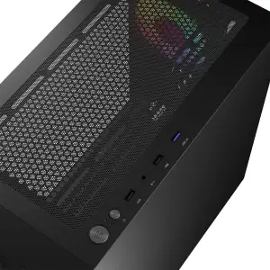 Корпус LogicConcept PORTOS MESH+GLASS ARGB fans 3x120mm BLACK без Блок живлення mATX (AM-PORTOS-10-0000000-0002) UA