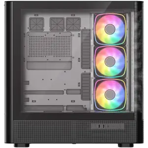 Корпус Modecom VOLCANO AQ500 ARGB MIDI FRONT LCD 6,2”, 4x120mm fans BLACK без Блок питания ATX (MC-A-AQ500-4FA-B) UA