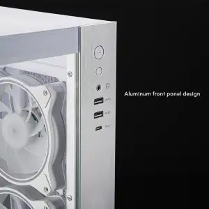 Корпус Chieftec VISIO GM-30W-TG-OP ATX, без БЖ, White UA