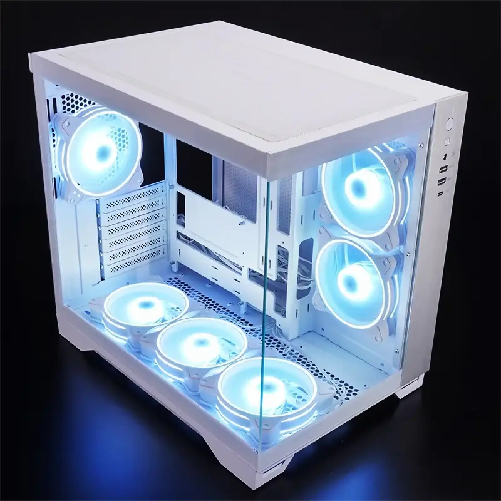 Корпус Chieftec VISIO GM-30W-TG-OP ATX, без БЖ, White UA