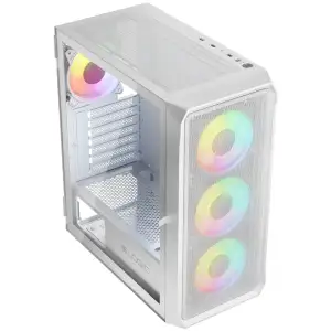 Корпус LogicConcept PORTOS MESH+GLASS ARGB fans 4x120mm WHITE без Блок живлення ATX (AT-PORTOS-20-0000000-0002) UA