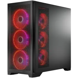 Корпус Modecom VOLCANO EXPANSE S ARGB 4x140mm fans MIDI USB 3.0x2+TYPE-C BLACK без Блок питания ATX (AT-EXPANSE-SG-10-000000) UA