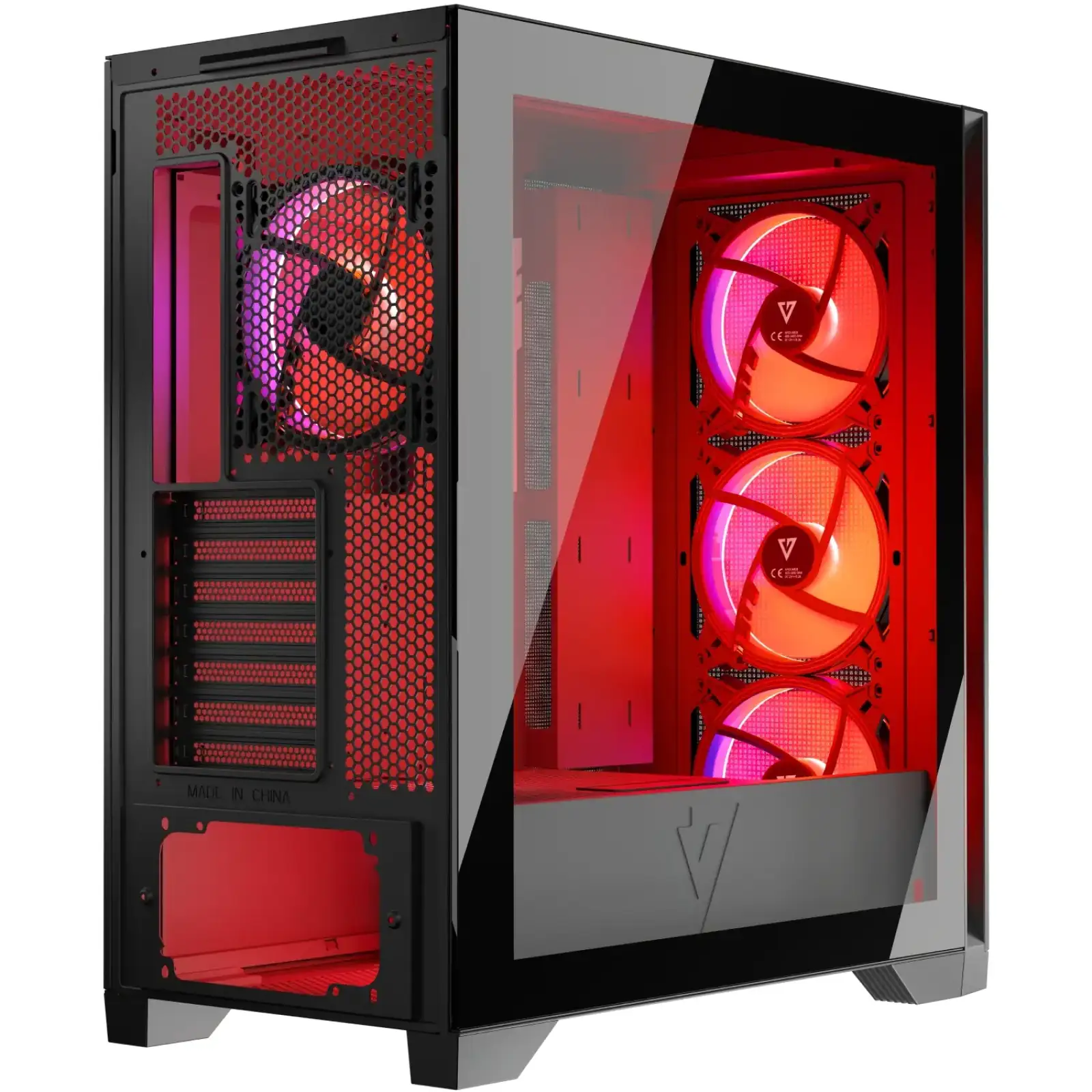 Корпус Modecom VOLCANO EXPANSE S ARGB 4x140mm fans MIDI USB 3.0x2+TYPE-C BLACK без Блок питания ATX (AT-EXPANSE-SG-10-000000) UA
