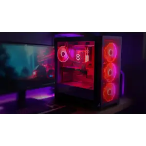Корпус Modecom VOLCANO EXPANSE S ARGB 4x140mm fans MIDI USB 3.0x2+TYPE-C BLACK без Блок питания ATX (AT-EXPANSE-SG-10-000000) UA