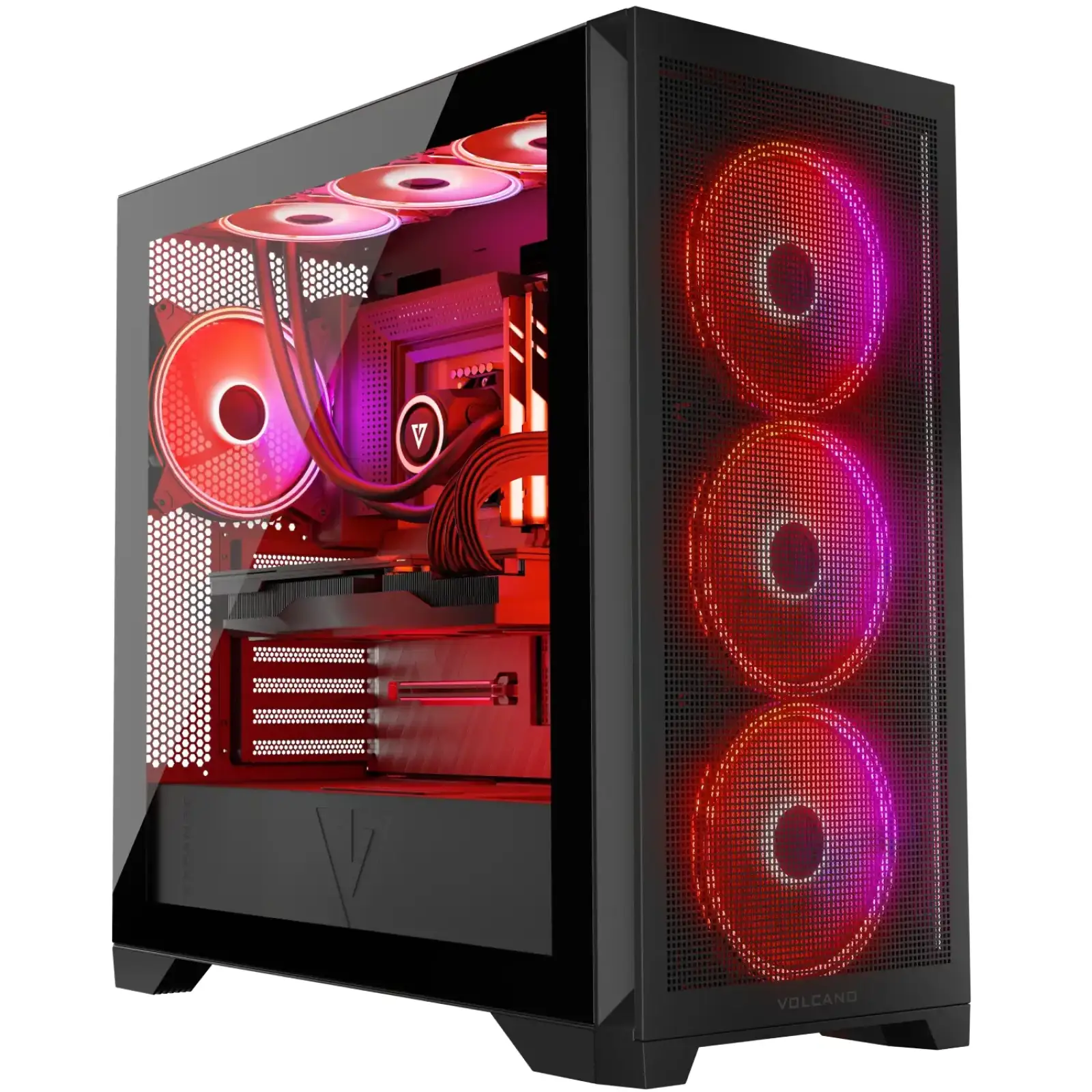 Корпус Modecom VOLCANO EXPANSE S ARGB 4x140mm fans MIDI USB 3.0x2+TYPE-C BLACK без Блок питания ATX (AT-EXPANSE-SG-10-000000) UA