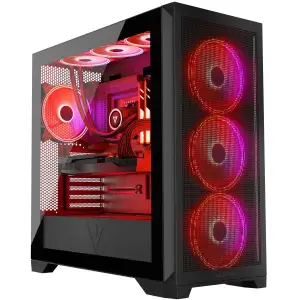Корпус Modecom VOLCANO EXPANSE S ARGB 4x140mm fans MIDI USB 3.0x2+TYPE-C BLACK без Блок питания ATX (AT-EXPANSE-SG-10-000000) UA