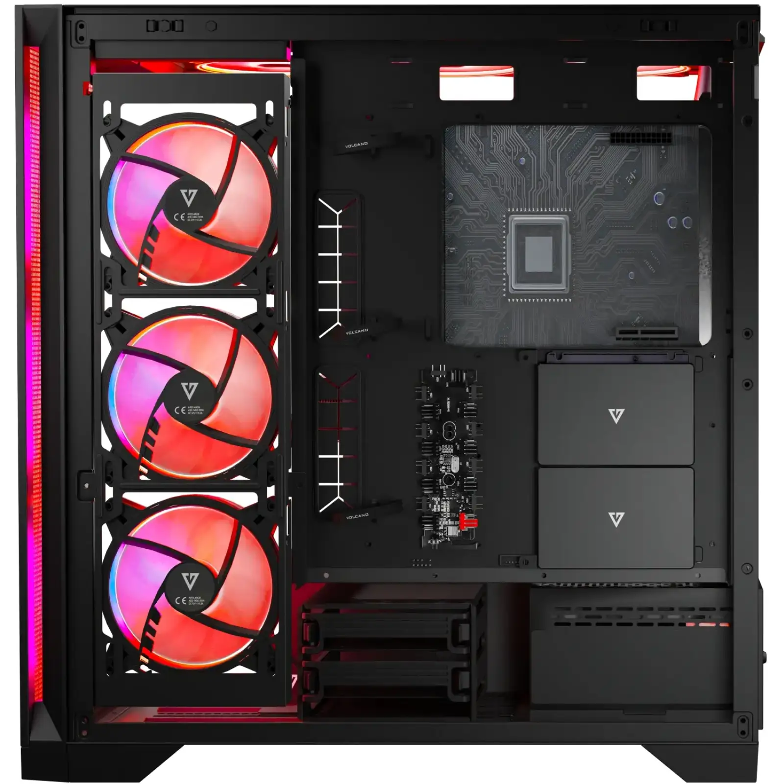 Корпус Modecom VOLCANO EXPANSE S ARGB 4x140mm fans MIDI USB 3.0x2+TYPE-C BLACK без Блок питания ATX (AT-EXPANSE-SG-10-000000) UA
