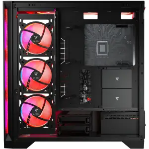 Корпус Modecom VOLCANO EXPANSE S ARGB 4x140mm fans MIDI USB 3.0x2+TYPE-C BLACK без Блок питания ATX (AT-EXPANSE-SG-10-000000) UA