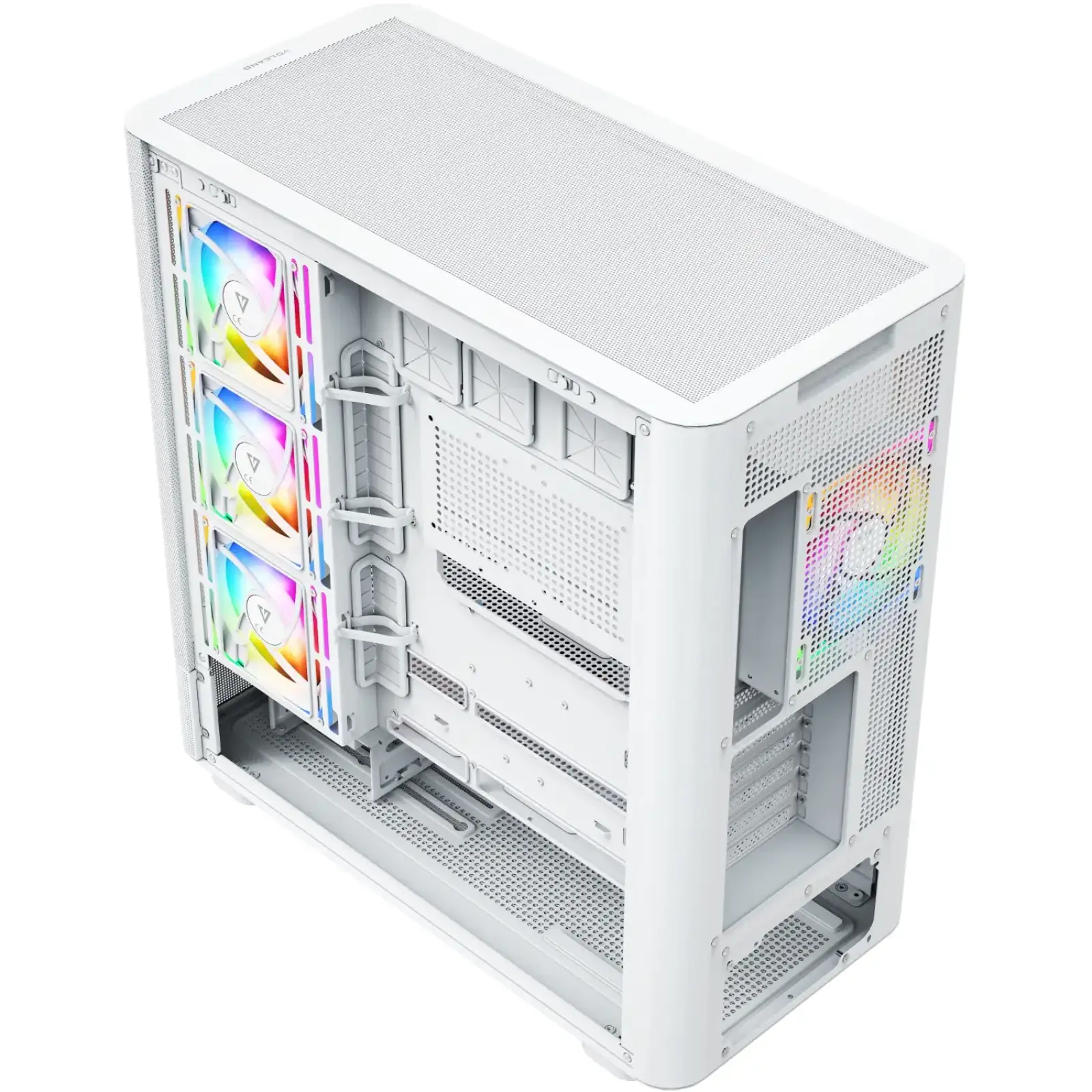 Корпус Modecom VOLCANO AQ500 ARGB MIDI FRONT LCD 6,2”, 4x120mm fans WHITE без Блок питания ATX (MC-A-AQ500-4FA-W) UA