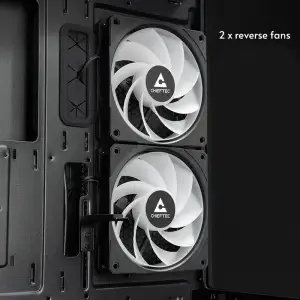 Корпус Chieftec VISTA GT-01B-OP 3x120mm A-RGB, ATX, без БЖ, Black UA