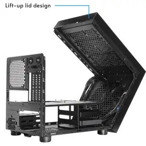 Корпус Chieftec THE CUBE CI-03B-OP, без БЖ, fan 20cm, mATX, Black UA