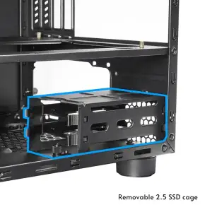 Корпус Chieftec THE CUBE CI-03B-OP, без БЖ, fan 20cm, mATX, Black UA