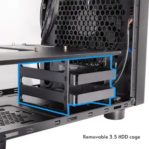 Корпус Chieftec THE CUBE CI-03B-OP, без БЖ, fan 20cm, mATX, Black UA