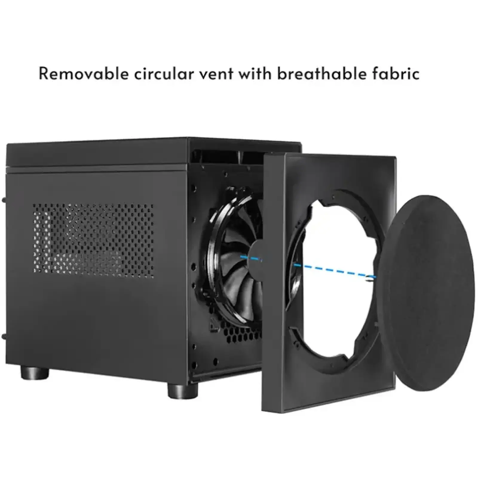 Корпус Chieftec THE CUBE CI-03B-OP, без БЖ, fan 20cm, mATX, Black UA