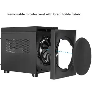 Корпус Chieftec THE CUBE CI-03B-OP, без БЖ, fan 20cm, mATX, Black UA