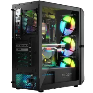 Корпус LogicConcept PORTOS MESH+GLASS ARGB fans 4x120mm BLACK без Блок живлення ATX (AT-PORTOS-10-0000000-0002) UA