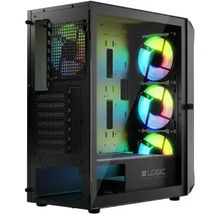 Корпус LogicConcept PORTOS MESH+GLASS ARGB fans 4x120mm BLACK без Блок живлення ATX (AT-PORTOS-10-0000000-0002) UA